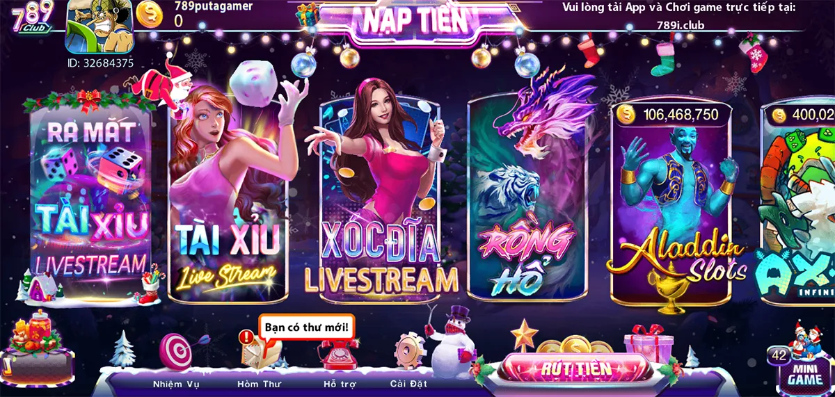 trò chơi slot games nổi bật tại 789club
