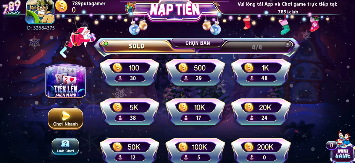 Game đánh bài tiến lên miền nam tại 789club